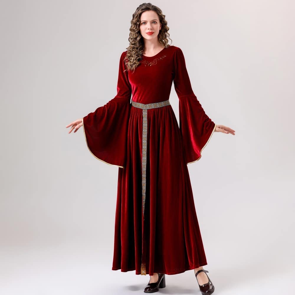 5ecb7e7d-b26e-47bf-95e8-7091c73010fe.jpg Medieval Clothing Adult Women's Retro Court Queen Long Dress Costumes