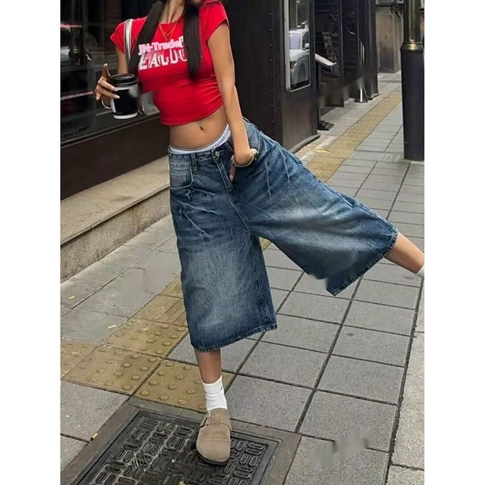 71a83ab1-a2eb-4850-b8ed-f1969472c45c.jpg Womens Retro Washed Cropped Denim Jeans - Image 3