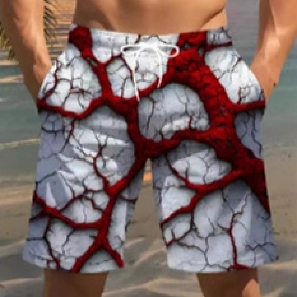 Mens Fashionable Casual Lightning-Print Shorts