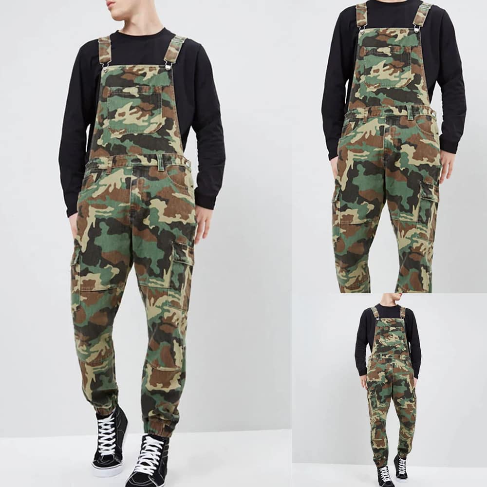 Suspender Trousers Camouflage City Tactic Outdoor Work.