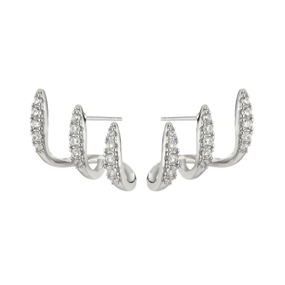 ed0d04fe-ea1a-406d-b474-4365809e5091.jpg Fashionable Geometric Earrings With Three-Prong Zircon Studs For Women - Image 5