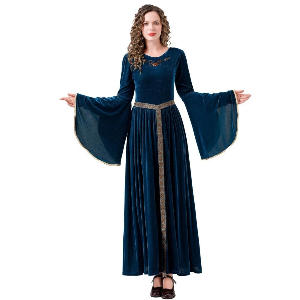 0f833ee3-3c02-4a74-a591-3389f2871c2c.jpg Medieval Clothing Adult Women's Retro Court Queen Long Dress Costumes - Image 3