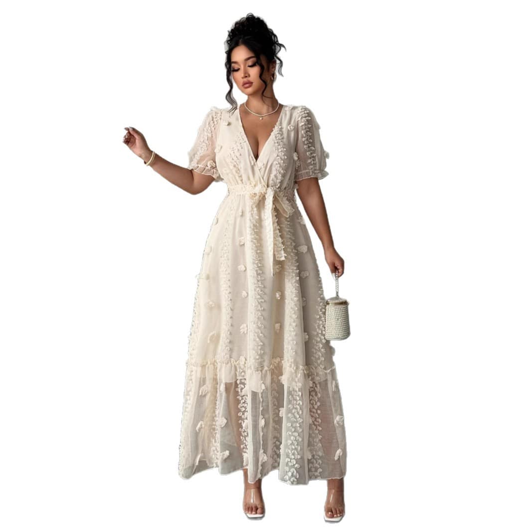 51610fbf-225d-47cf-aca4-21309e51c4a2.jpg Womens Embroidered Halterneck Backless Split Dress - Image 4