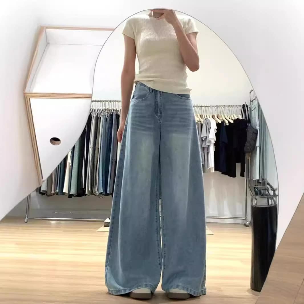 24ca1d70-1ac3-43c1-bf99-2ce074e4c9d2.jpg Women's Wide-leg Jeans High Waist Loose And Slimming