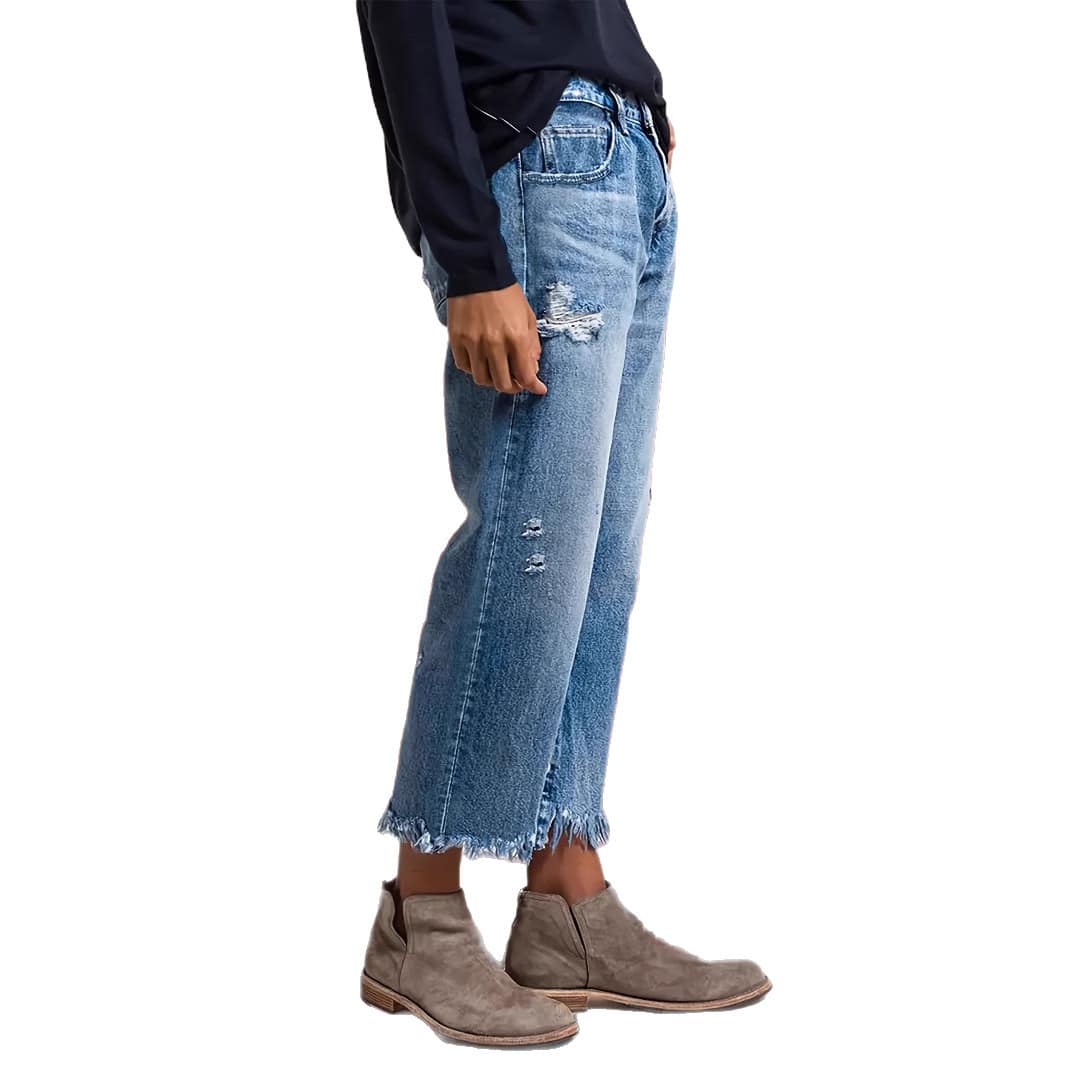 2547aa89-82de-40a8-bd2b-29a58fa7925c.jpg Women's Ripped Straight Stretch-free Jeans - Image 5