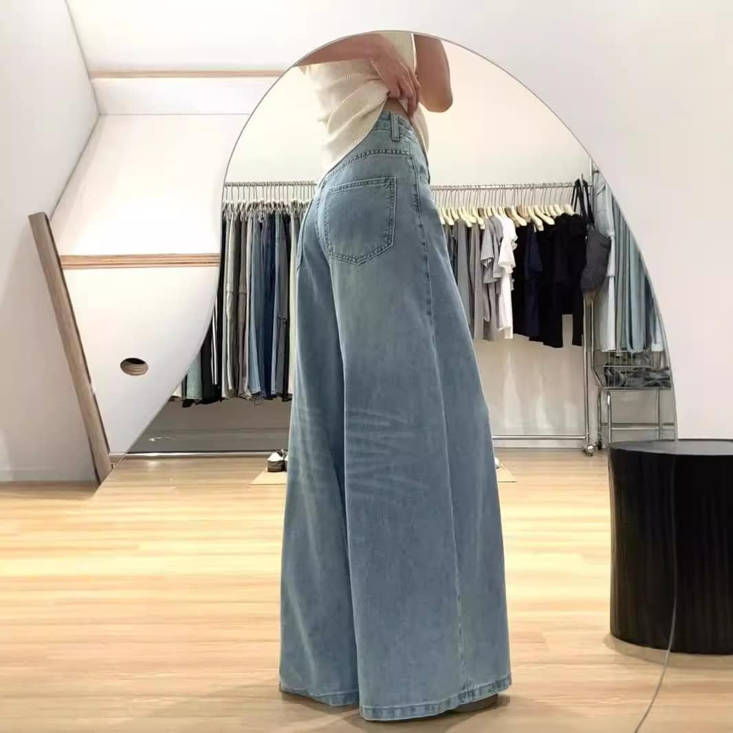 54c7e50e-cffc-4cab-8d4d-c40a3cabb6e2.jpg Women's Wide-leg Jeans High Waist Loose And Slimming - Image 4