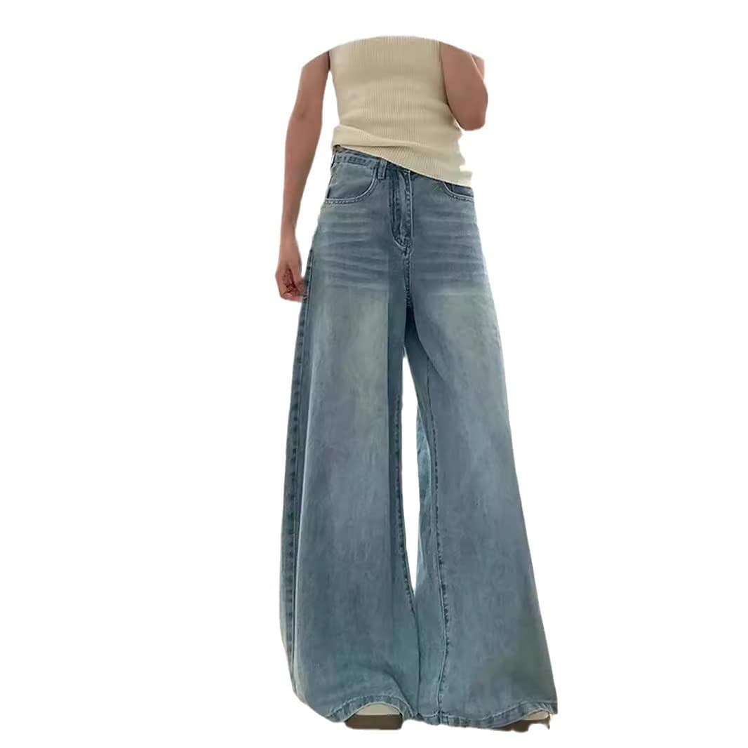 5cdc2cf7-71d1-43cf-b625-9e7ed2e96e53.jpg Women's Wide-leg Jeans High Waist Loose And Slimming - Image 5