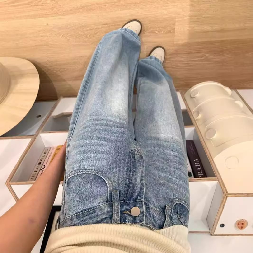 ab02b68e-e9b7-4a4e-b9a9-d0be2d9814bb.jpg Women's Wide-leg Jeans High Waist Loose And Slimming - Image 3