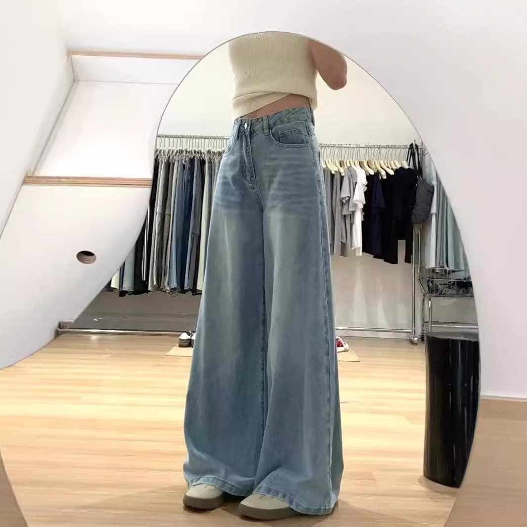 c8b13cf6-edc0-4759-92db-2ade0eebc254.jpg Women's Wide-leg Jeans High Waist Loose And Slimming - Image 2