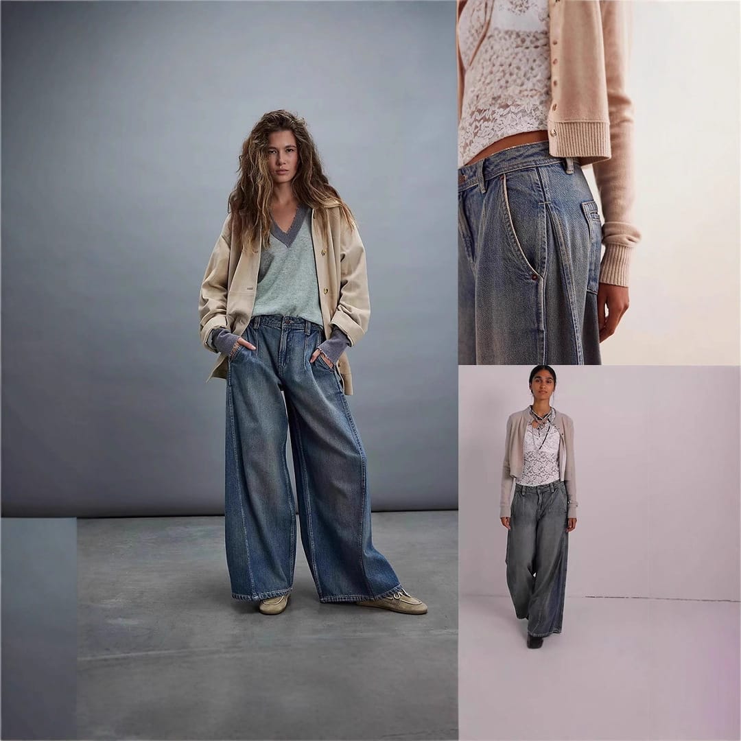 3ccda3c3-6073-45ee-b7f3-356337155c17.jpg Womens Fashionable Retro Wide-Leg Denim Jeans