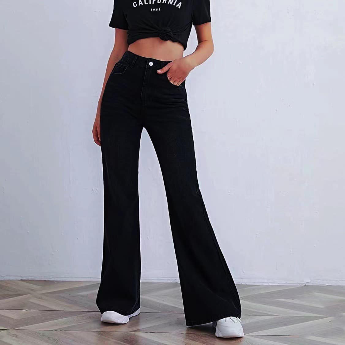 d0287b6c-f46b-4c75-a2e5-ea594b34d29d.jpg High Waist Wide Leg Jeans Slim Mop Straight Retro Hanging - Image 10