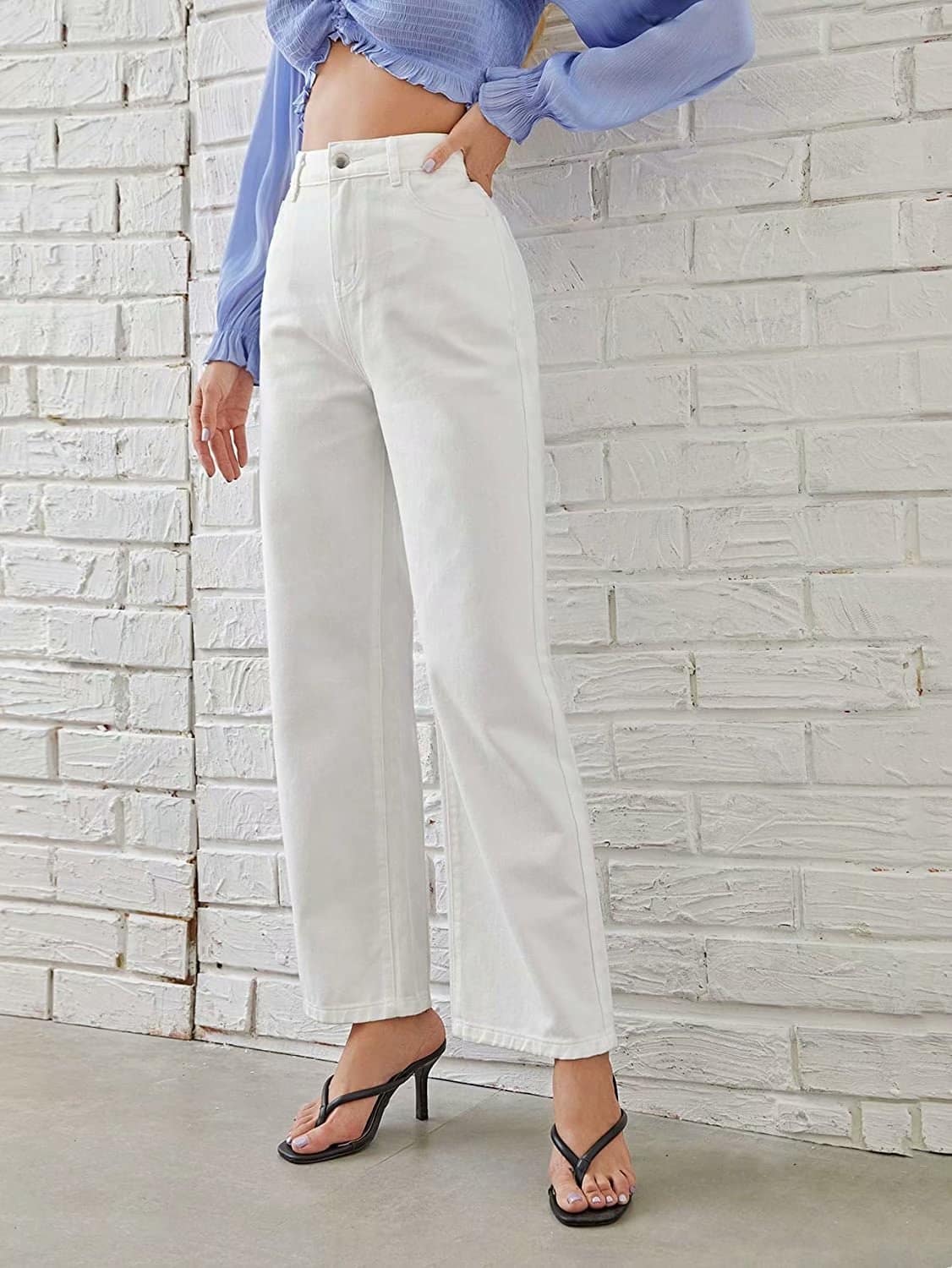 6f68f397-29e4-43af-8e21-ef00224cc6b2.jpg High Waist Wide Leg Jeans Slim Mop Straight Retro Hanging - Image 9