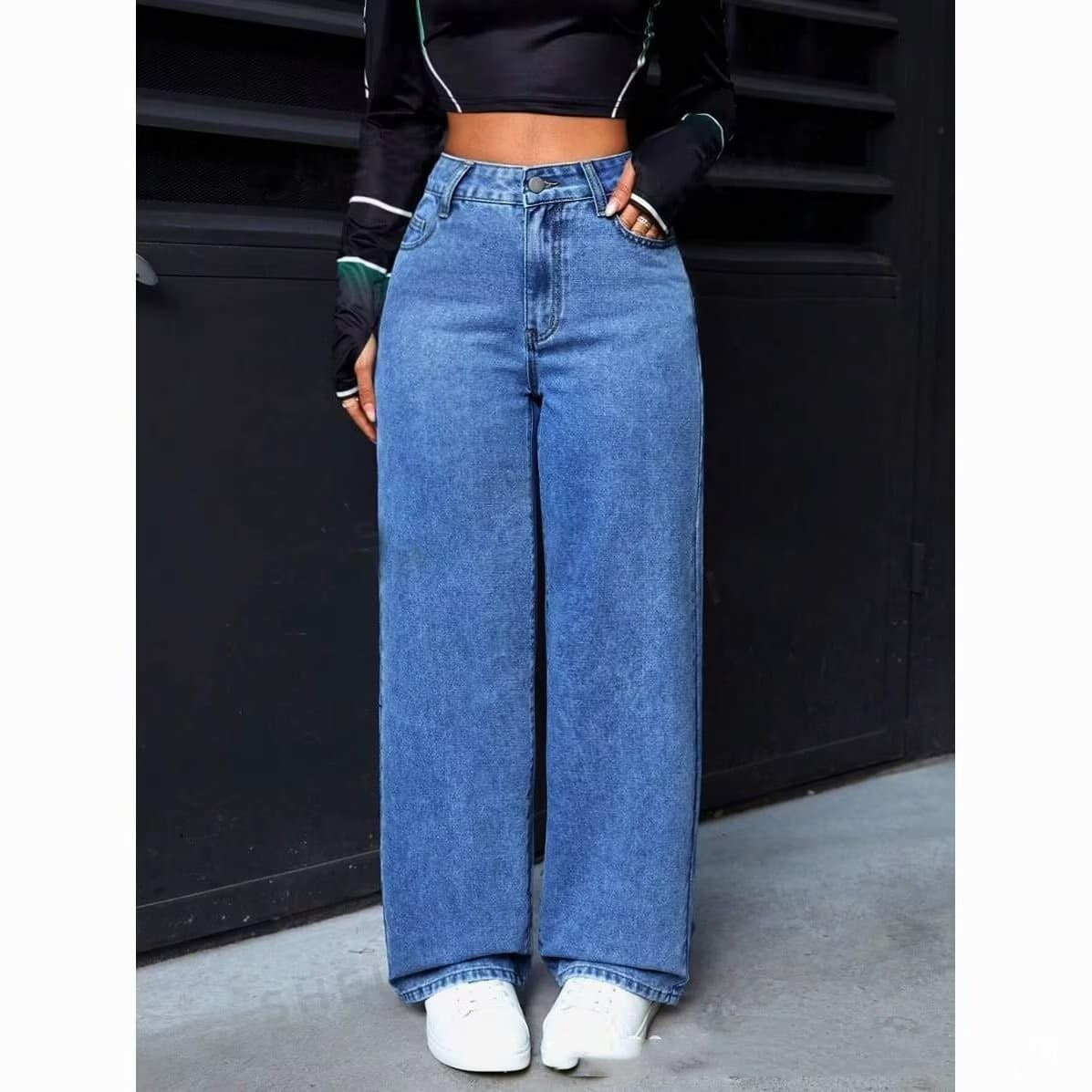 dc4f3b35-468c-46b7-b8b7-981faf276983.jpg Sweet And Spicy Style High Waist Straight Jeans Women's Clothing - Image 3
