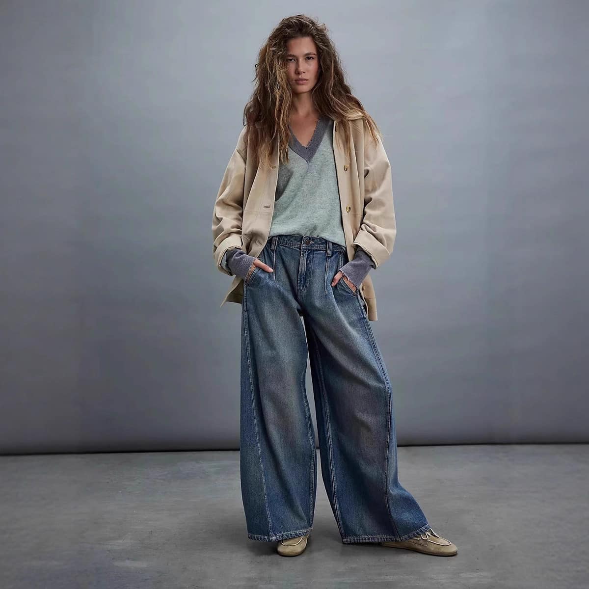 0435f385-ab56-4baa-9653-16fb7b427449.jpg Womens Fashionable Retro Wide-Leg Denim Jeans - Image 2