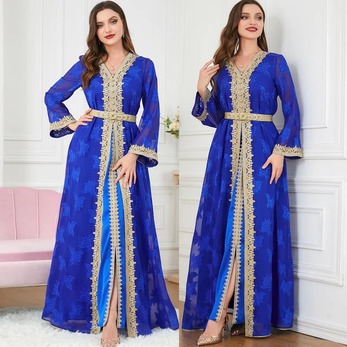 0778655f-68c9-4413-acc9-272378942aa9.jpg New National Style Embroidered V-neck Elegant Temperament Dress - Image 5