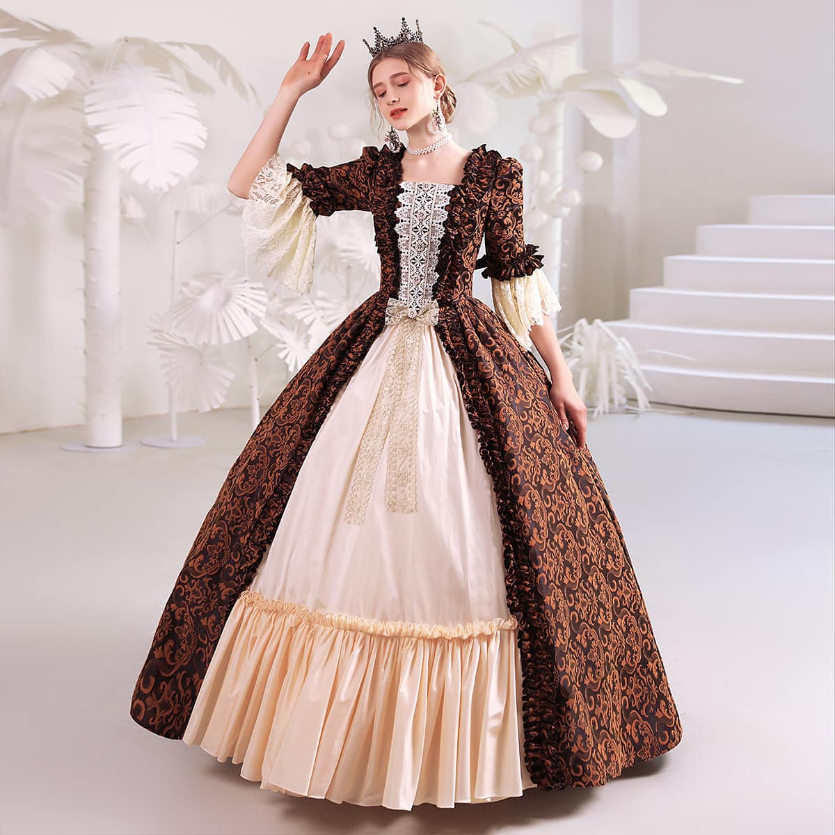 Women's Fashionable New Vintage Jacquard Dress
