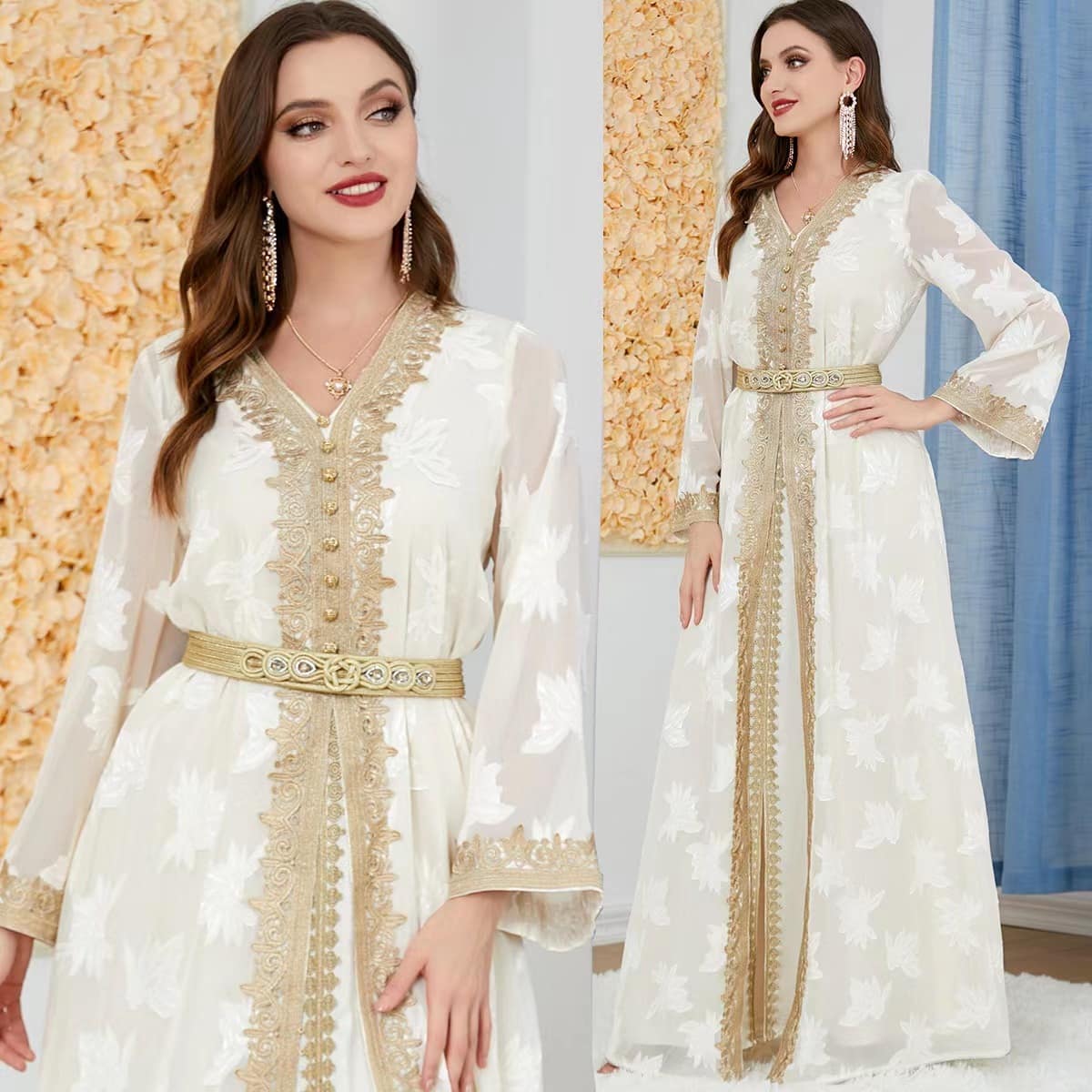 9c024149-5e9f-4c4c-aced-fd4a29735a18.jpg New National Style Embroidered V-neck Elegant Temperament Dress - Image 2