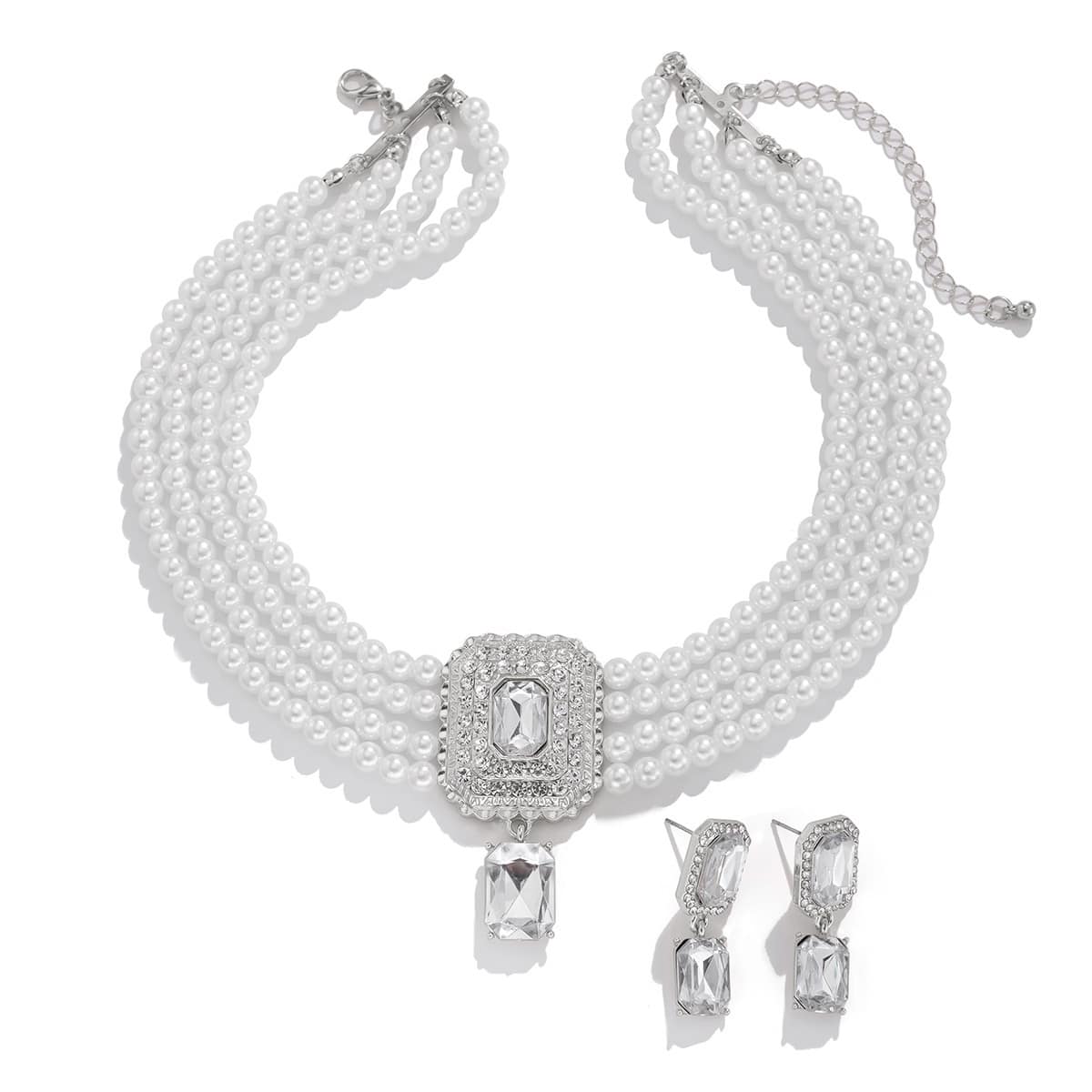 45d48797-0ed4-43d6-92fb-adec2e92c6d6.jpg Fashion Sense Pearl Necklace Suit Geometric - Image 8