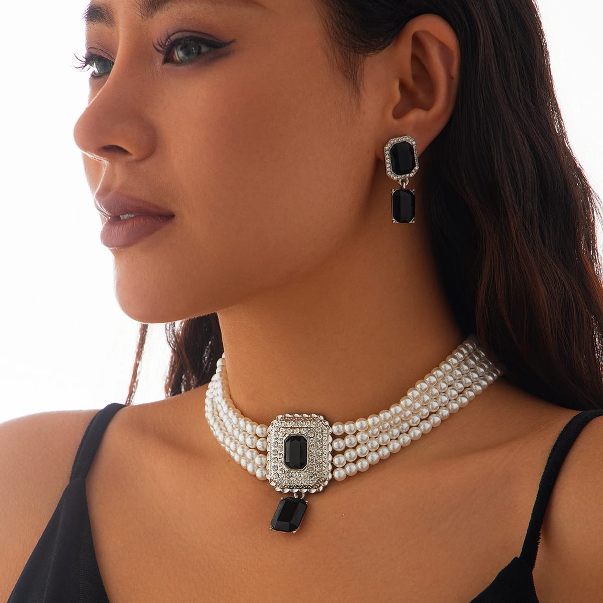 57aa91d5-460c-4114-86db-e5349ccb1891.jpg Fashion Sense Pearl Necklace Suit Geometric - Image 7