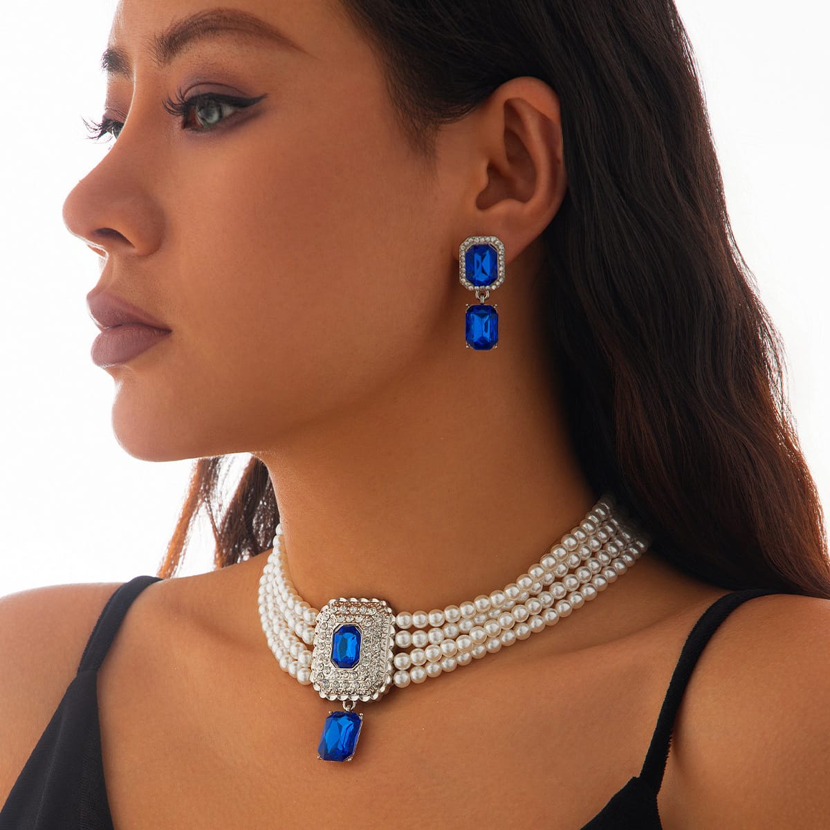 7ce88e37-48dd-4c4a-95f6-66f7445c5141.jpg Fashion Sense Pearl Necklace Suit Geometric - Image 4