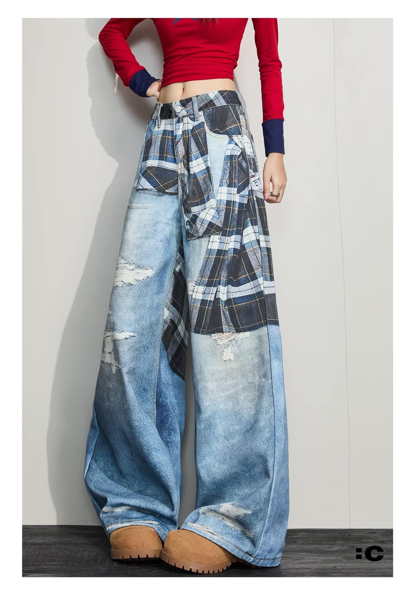5829ae47-1746-4271-b460-90fc1d4a8f2f.jpg High Street Wide-leg Loose Couple Casual Pants - Image 4