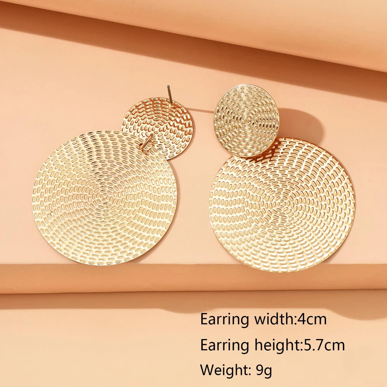 kf-S7d62c69caea3461fa66b4d2fef5d8be4o Aretes De Mujer Bohemia Trendy Geometric Metal Round Earrings. - Image 6