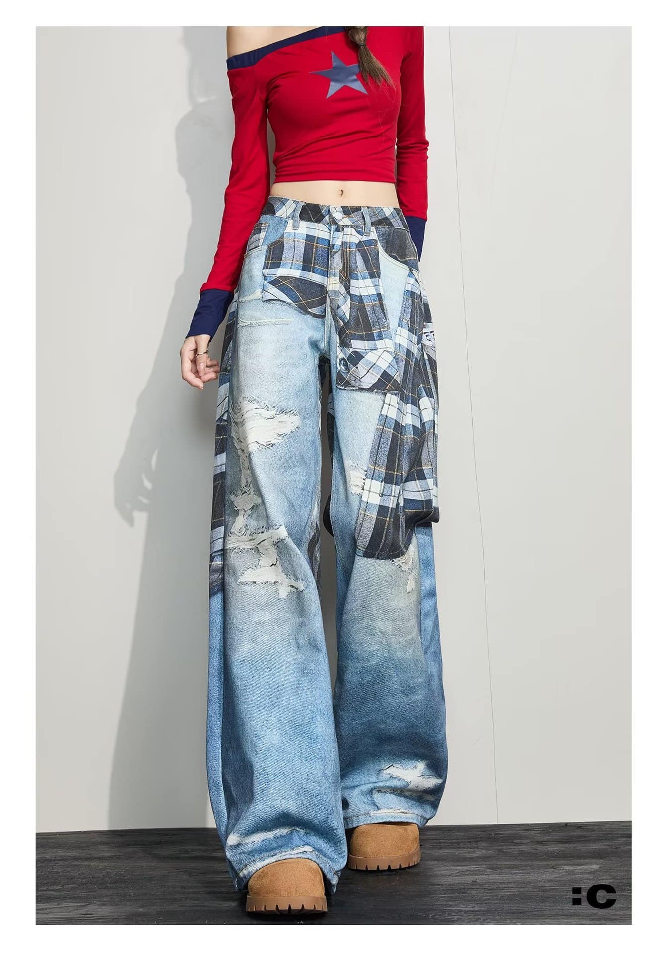 f4dbf9c6-48a7-43db-aa8a-2ec5d6500526.jpg High Street Wide-leg Loose Couple Casual Pants - Image 5