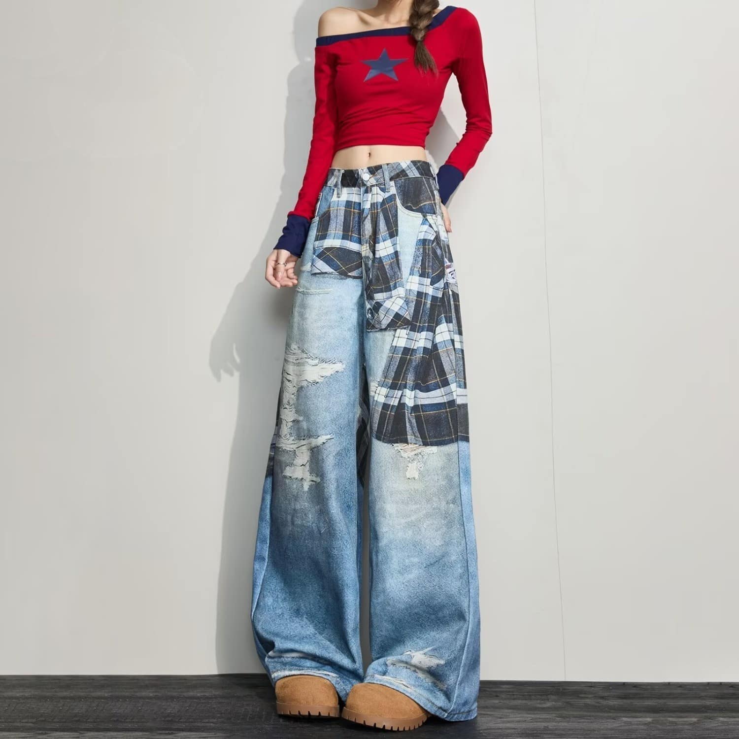 4028e370-3400-4491-ac40-13ca1a0ff4f4.jpg High Street Wide-leg Loose Couple Casual Pants
