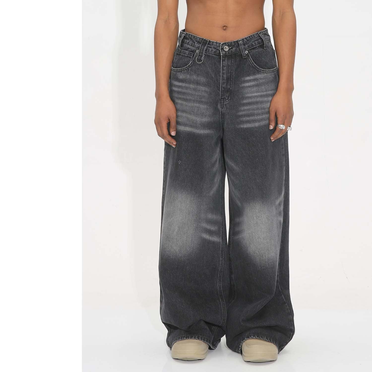 e79c12b5-6520-48b4-95a9-9ff0a44c0919.jpg Washed Vintage Straight Wide-leg Pants Mopping Floor Denim - Image 3
