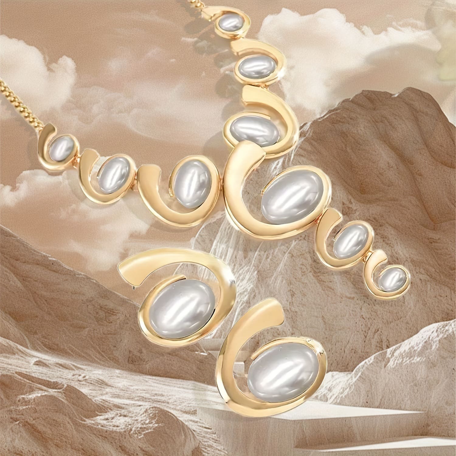 4872c14a-c242-4e40-8141-a1a63483e643.jpg Snail Shape Exaggerated Trend Earrings Personality Design Suit - Image 4