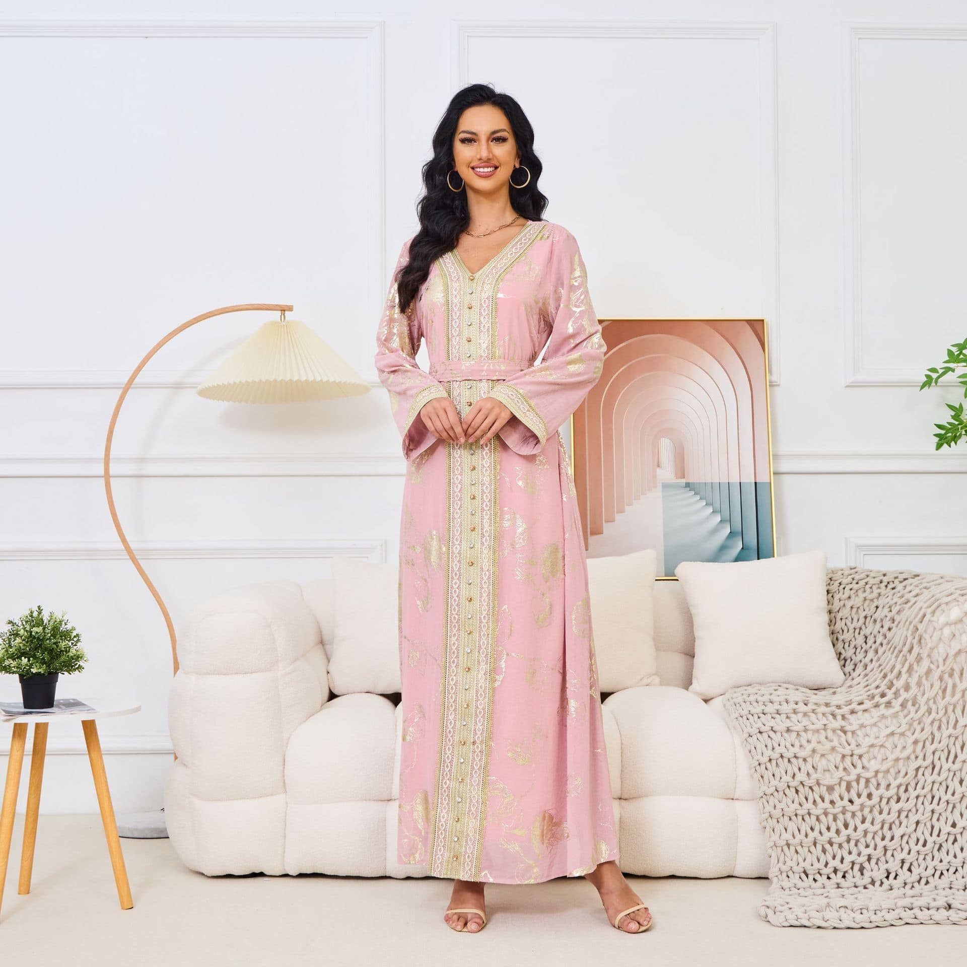 Women's Dress Pink Bronzing Fashion Party