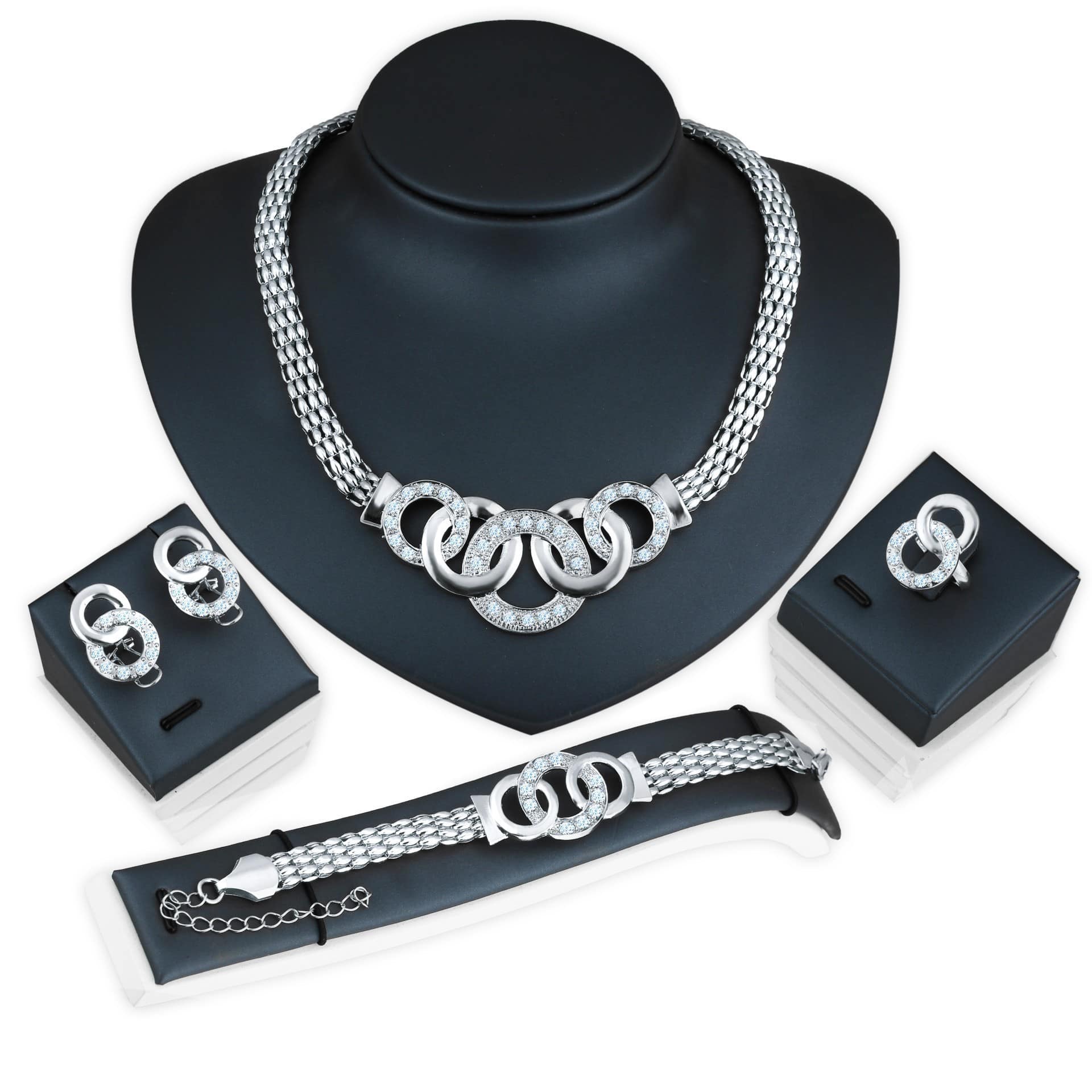 8b92d9f9-66dc-4be7-bc86-be2528ad1d1a.jpg Retro Exaggerated Five-ring Jewelry Necklace Ear Stud Bracelet Ring Suit - Image 6