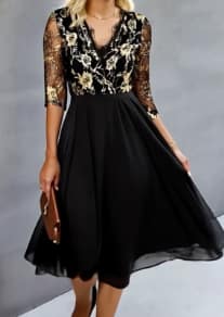 Chiffon Floral Dress Fashion High Sense