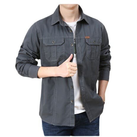 0718db9e-521f-46a8-a738-3565e6a88094.jpg Large Size Loose Overalls Long Sleeve Shirt - Image 5