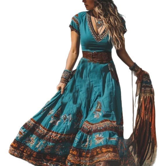 998321e1-82cc-47ed-8586-a2980b3b4bc4.jpg Stylish Trendy Retro Western-style Womens Dress - Image 3