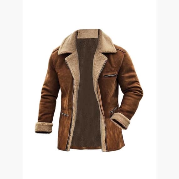 e3780003-ebd3-4fd8-aa8f-7adac96cb52a.jpg Men's Coat Top Lambswool Lapel Zip Jacket - Image 2