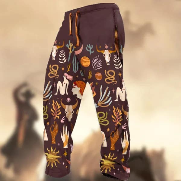 2b65ec3e-99af-46f9-8a1d-bbd0a9c1d631.jpg Technology Printing Trousers Elastic Closed Rope Straight-leg Trousers - Image 10