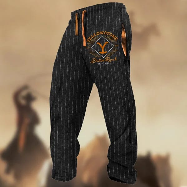 9005b6ca-430c-4323-9a23-536b4e9ccfc4.jpg Technology Printing Trousers Elastic Closed Rope Straight-leg Trousers - Image 9