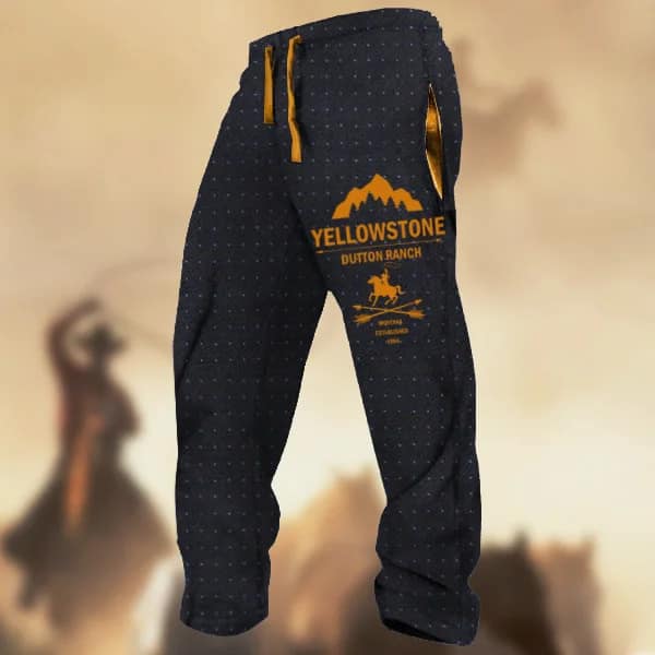 e858ae92-f058-4e53-8965-55f3d0ab3320.jpg Technology Printing Trousers Elastic Closed Rope Straight-leg Trousers - Image 2