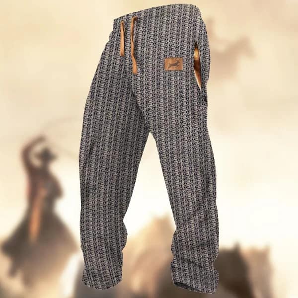 eba98ce6-9860-464c-a233-64de761ff0b5.jpg Technology Printing Trousers Elastic Closed Rope Straight-leg Trousers - Image 4