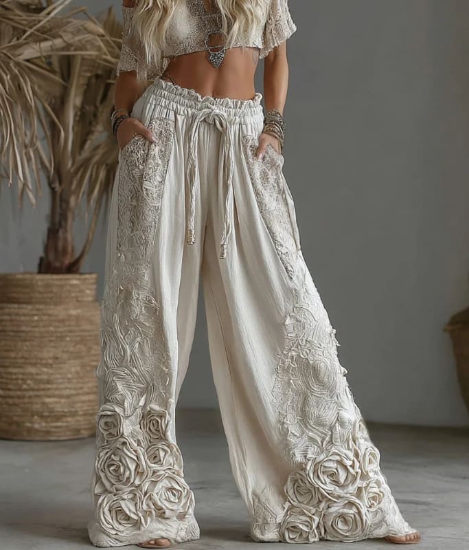 68195694-9075-4a1d-b06c-a5ee346e8e62.jpg Womens Retro Casual Versatile Wide-leg Pants - Image 2
