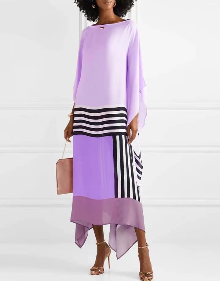 5b5c1805-4026-4c92-97f7-0f4e9bd9fb34.jpg Solid Color Printing Casual Slant Shoulder Length Dress - Image 5