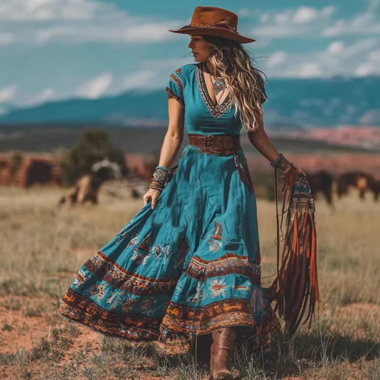 7ff2e328-77c3-414b-8e10-49b33b1efc74.jpg Stylish Trendy Retro Western-style Womens Dress - Image 4