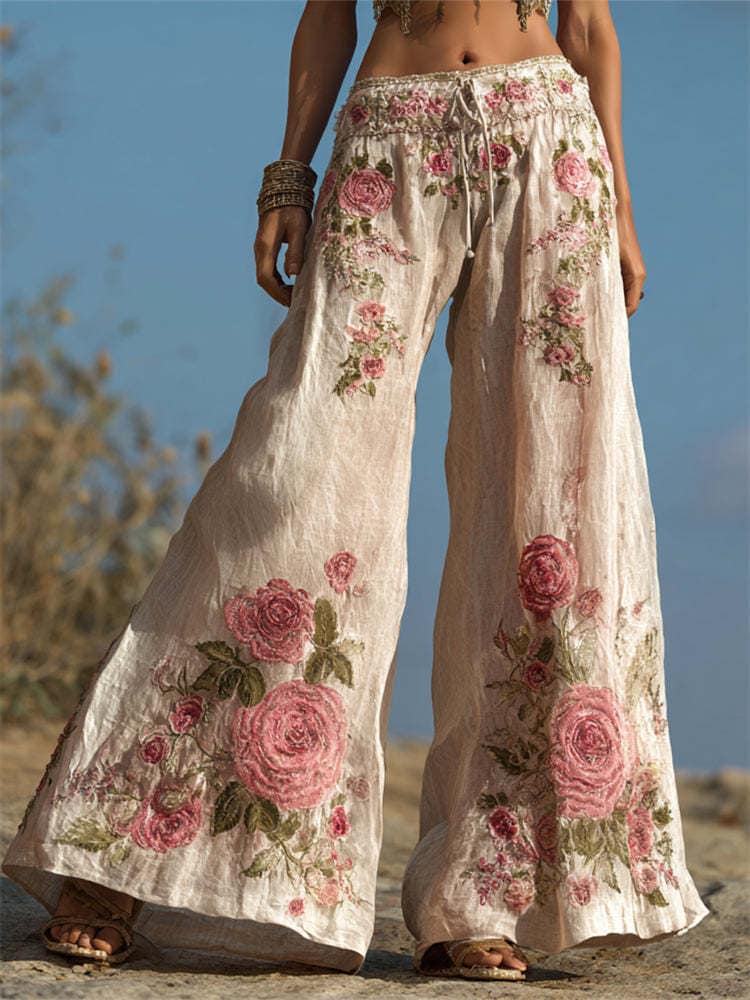 21e69861-5b04-4c4e-aa64-6aa3b08c949e.jpg Womens Retro Casual Versatile Wide-leg Pants - Image 5