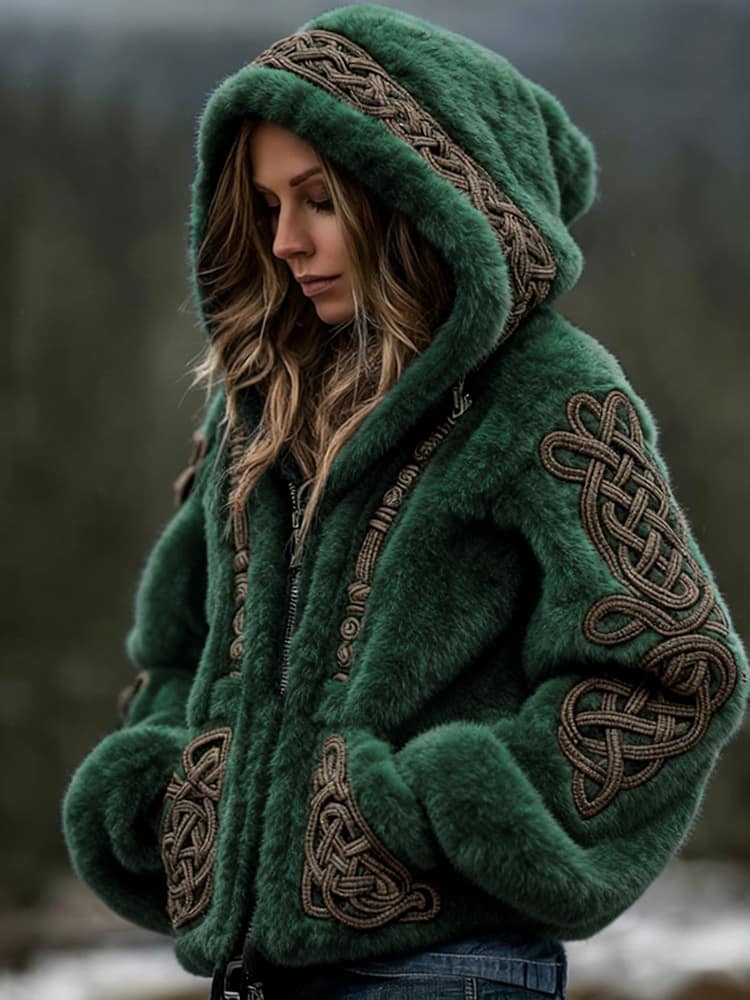 c789aa7b-3188-4f7a-abcc-88dac9b93794.jpg Womens Warm Hooded Zip-Up Cardigan Sweater - Image 3
