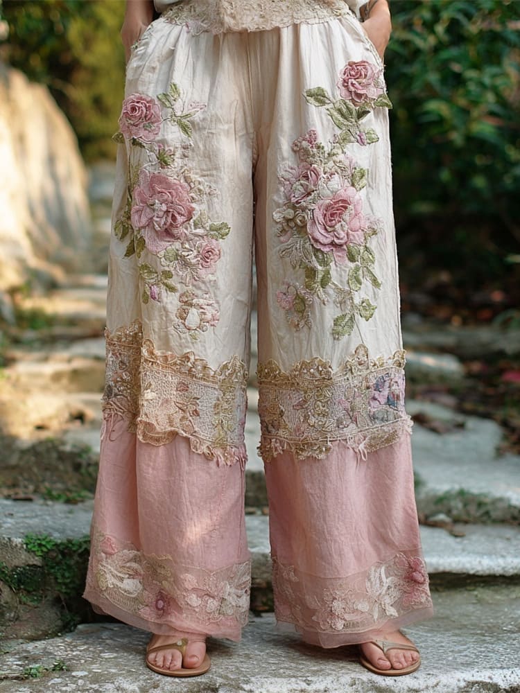 e9606c7a-27e1-49e1-b0ed-76eba1752264.jpg Womens Retro Casual Versatile Wide-leg Pants - Image 3