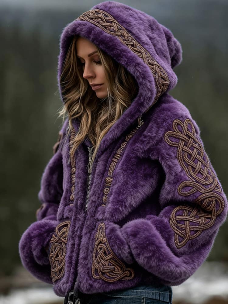 ed8fb215-4a41-4e2d-aa7d-a3574e0c67d2.jpg Womens Warm Hooded Zip-Up Cardigan Sweater - Image 2