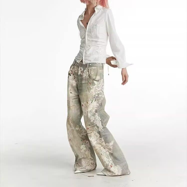 15ecb083-04f5-499e-a8ef-c03cea3231bc.jpg Street Fashion Niche Ripped Straight-leg Pants For Men - Image 4