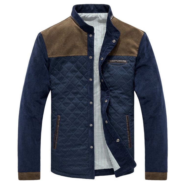 Casual Jackets Solid Men Patchwork Slim Fit Coats Male.