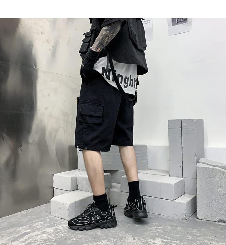 96aba8c7-a34d-45ff-9ae3-4df448e43846.jpg Men Fashion Brands Fried Street Embroidery Fifth Pants Drawstring Multi-bag Loose Casual Shorts - Image 4